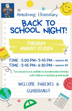 Back to School Night Flyer